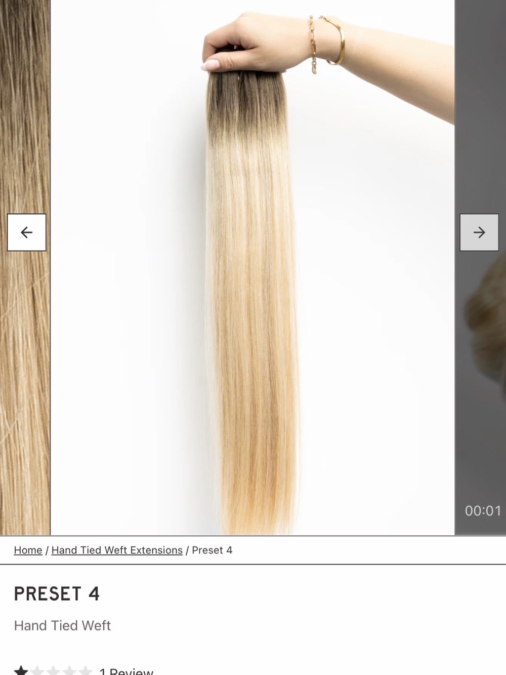 Hand-Tied Weft Hair Extensions x2